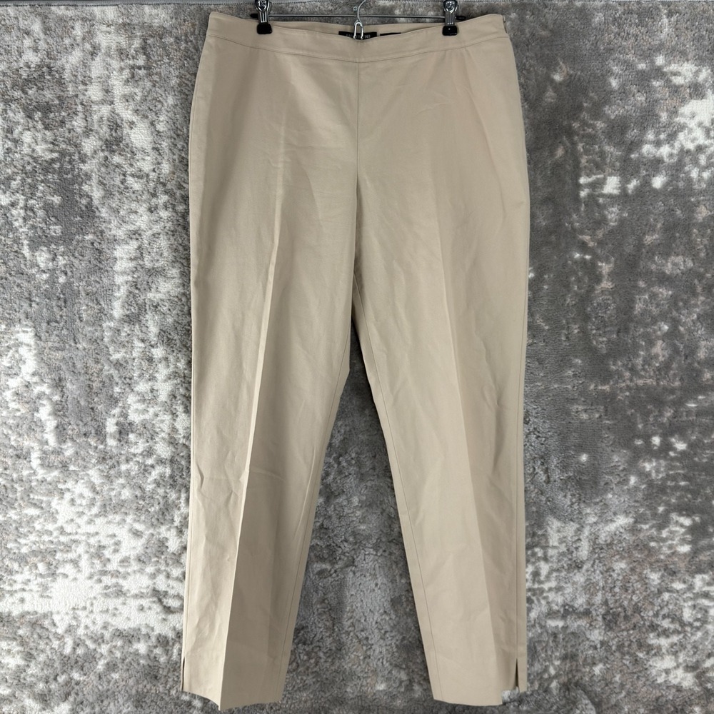 Lafayette 148 Size 12 Bleecker Minimalist‎ Career Flat Front Straight Leg Pants